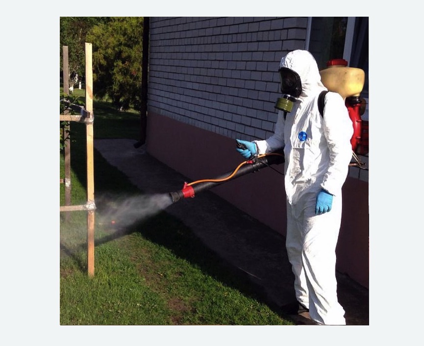 травля клещей на участке в Новочеркасске